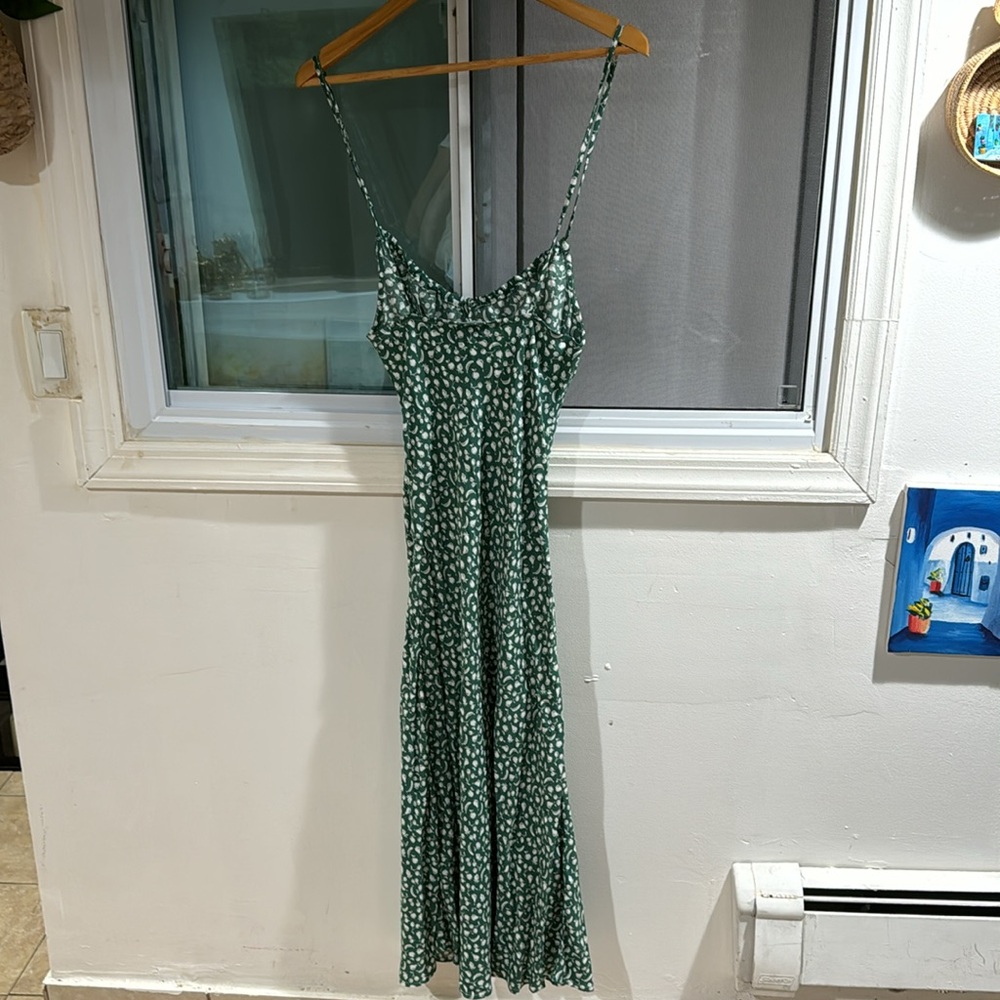 Rouje Leafy Green and White Midi Dress - Picture 12 of 13